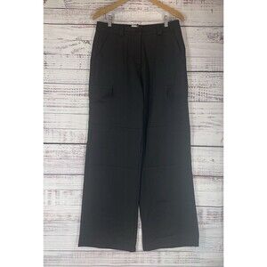 Princess Polly Kaydence Black Cargo High Rise Straight Leg Pants Women's 10 Chic